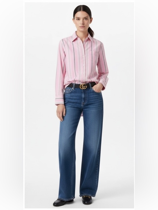 J. Crew Tops - J Crew Classic Pink Poplin Cotton Button Down Slim Fit Sz M Collared Shirt Top